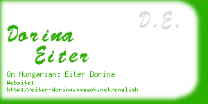 dorina eiter business card